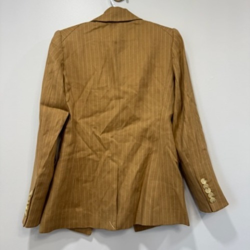 Veronica Beard Gaya Dickey Jacket 2 NEW $695 Camel Stripe‎ Blazer Linen Career - Picture 6 of 8